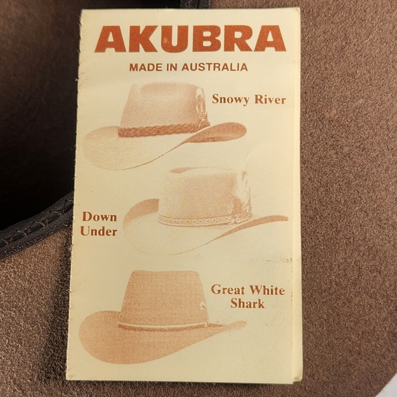 AKUBRA Drover Cowboy Hat Size 56 Brown Pure Rabbit Fur Felt Australian Western - Picture 11 of 13